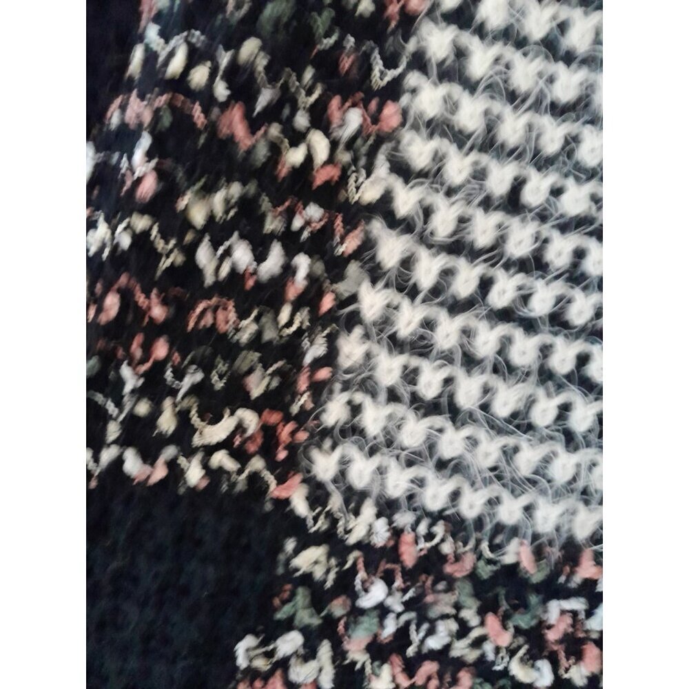 Kamana Womens Chunky Patchwork Fuzzy Long Pullover Tunic Sweater Size Large - Picture 3 of 10